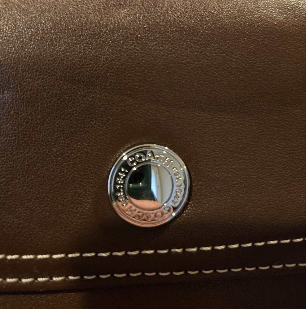 Vintage Coach Wallet Chocolate/Pink - Picture 2 of 13